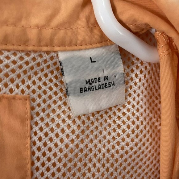 World Wide Sportsman Short-Sleeve Vented Shirt Mens L Peach Orange - Picture 4 of 5